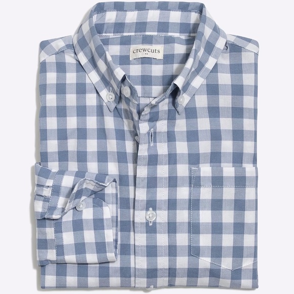 NEW CrewCuts Boys' long-sleeve flex patterned washed shirt — Size 14 - Picture 1 of 6